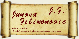 Junoša Filimonović vizit kartica